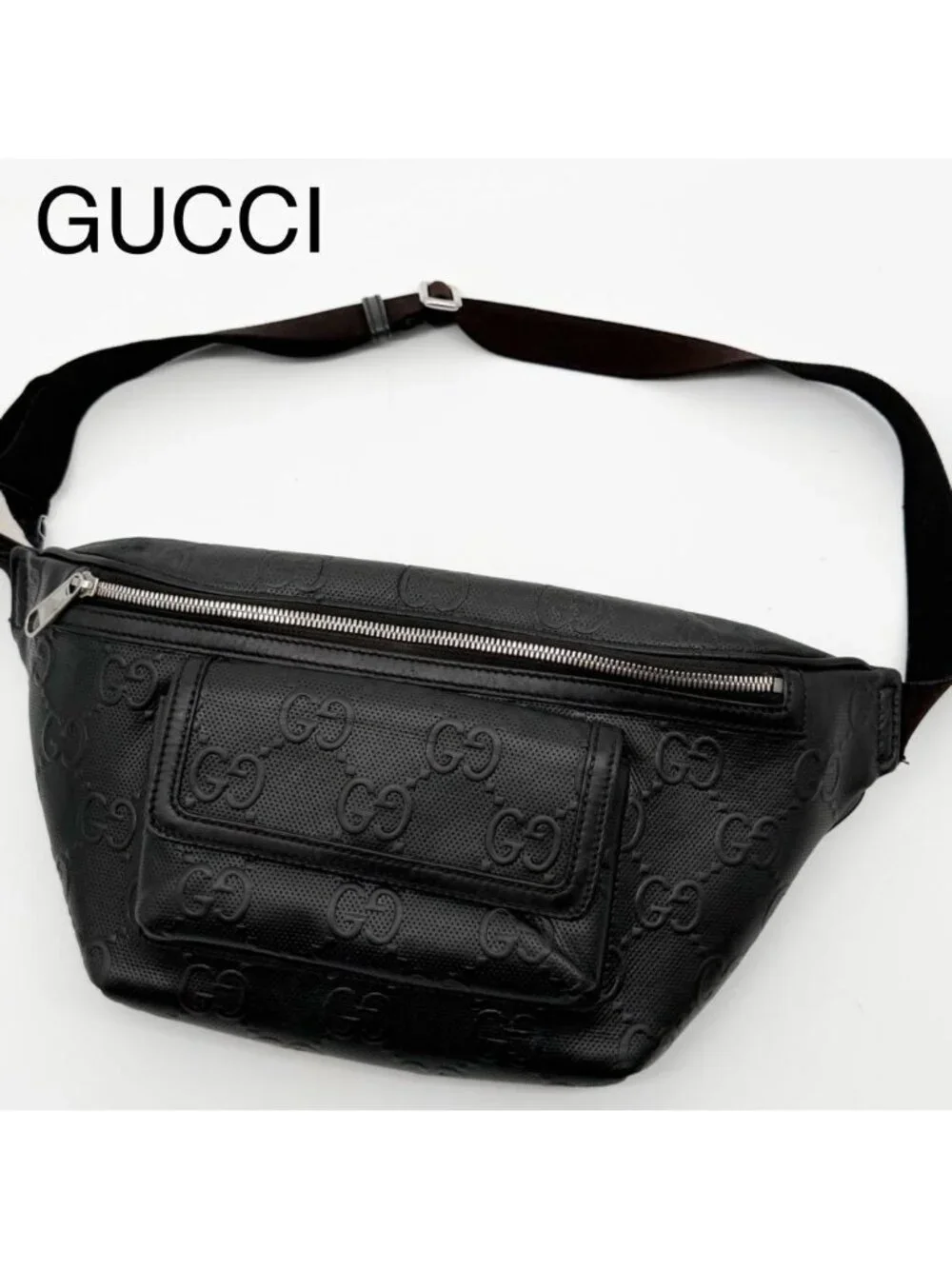 Gucci Jumbo GG Waist Bag Shoulder Embossed